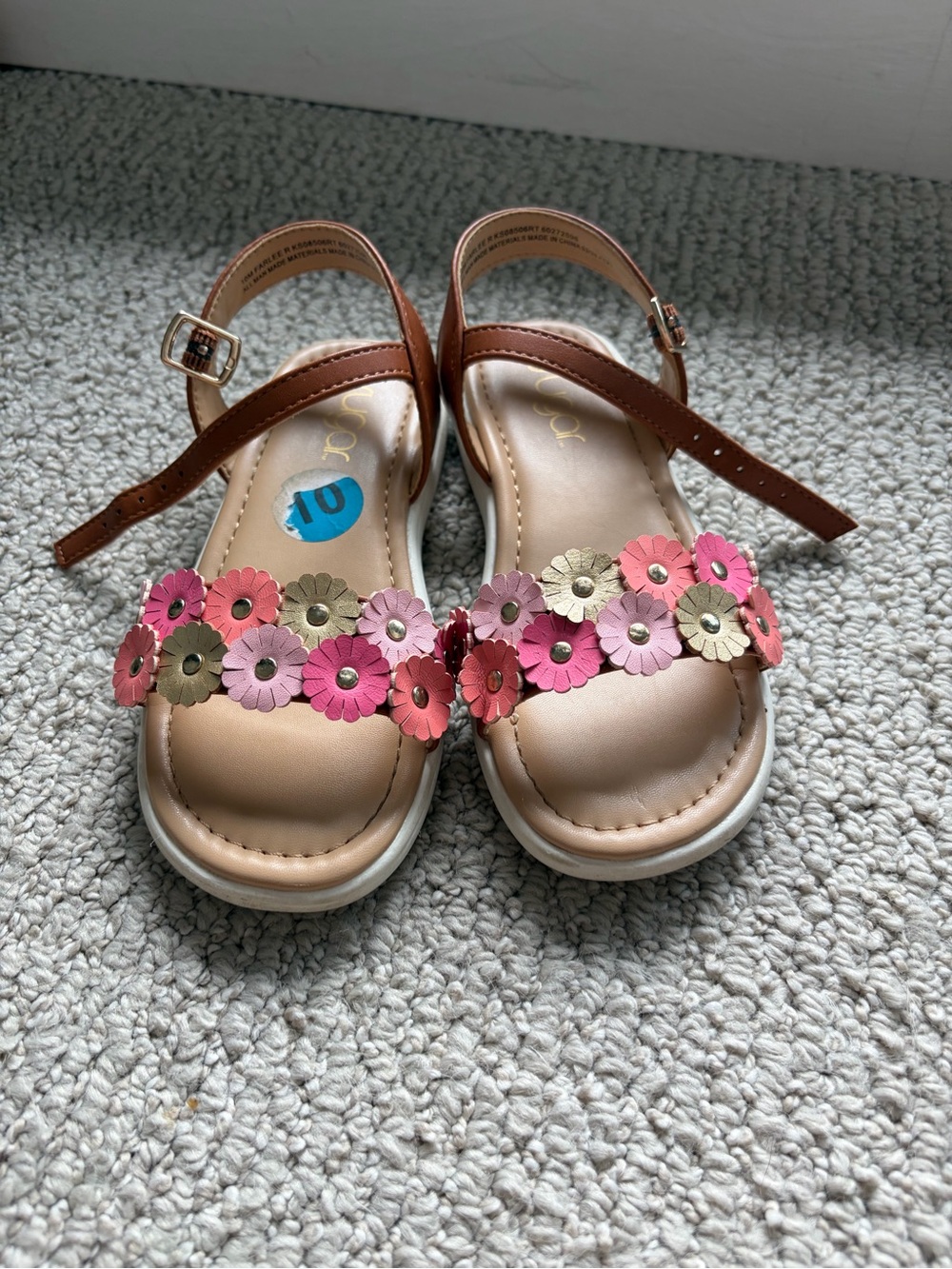 Floral brown 10T sandals